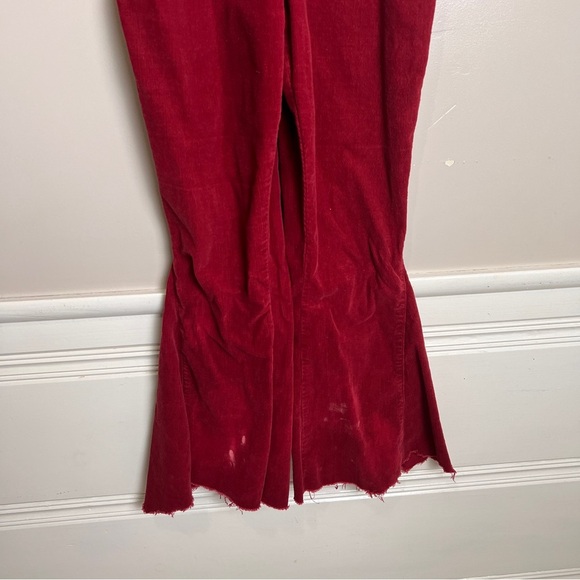 Show Me Your Mumu Berkeley Bell Crimson Red Corduroy Overalls Size Large - Picture 4 of 12